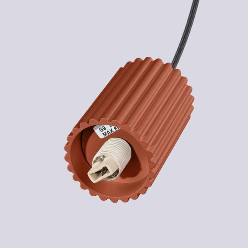Lestenec na vrvici HALO 1xG9/8W/230V pr. 12 cm oranžna