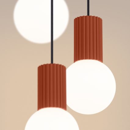 Lestenec na vrvici HALO 3xG9/8W/230V pr. 25 cm oranžna