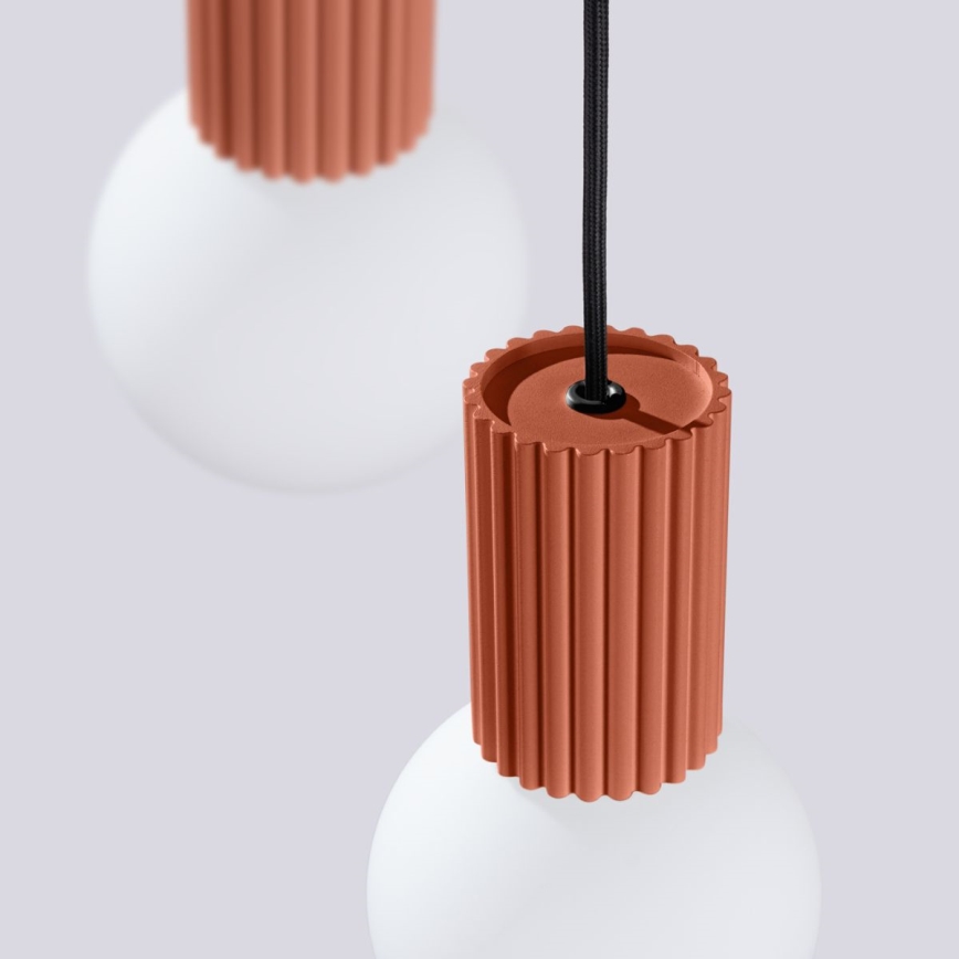 Lestenec na vrvici HALO 3xG9/8W/230V pr. 25 cm oranžna