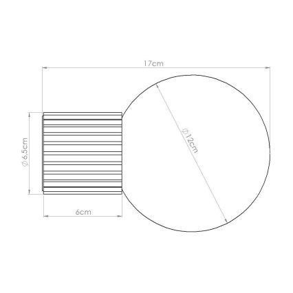 Kopalniška stenska svetilka HALO 1xG9/8W/230V pr. 12 cm IP44 rjava