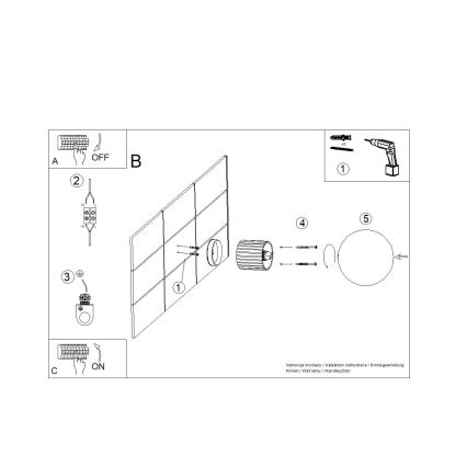 Kopalniška stenska svetilka HALO 1xG9/8W/230V pr. 12 cm IP44 rjava
