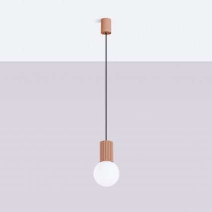 Lestenec na vrvici HALO 1xG9/8W/230V pr. 12 cm rjava