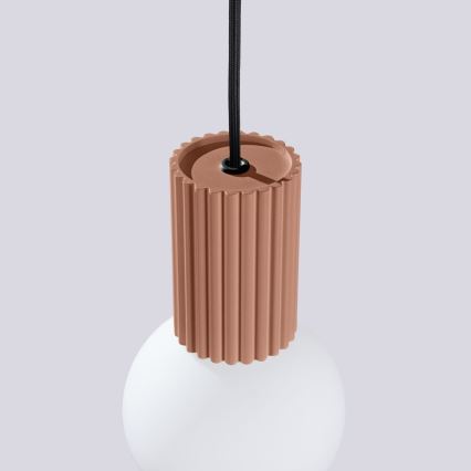 Lestenec na vrvici HALO 1xG9/8W/230V pr. 12 cm rjava