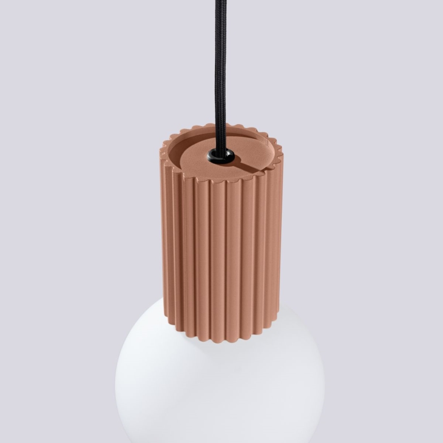 Lestenec na vrvici HALO 1xG9/8W/230V pr. 12 cm rjava