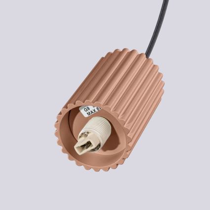 Lestenec na vrvici HALO 1xG9/8W/230V pr. 12 cm rjava