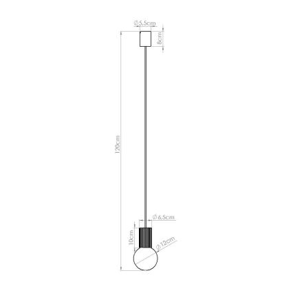 Lestenec na vrvici HALO 1xG9/8W/230V pr. 12 cm rjava