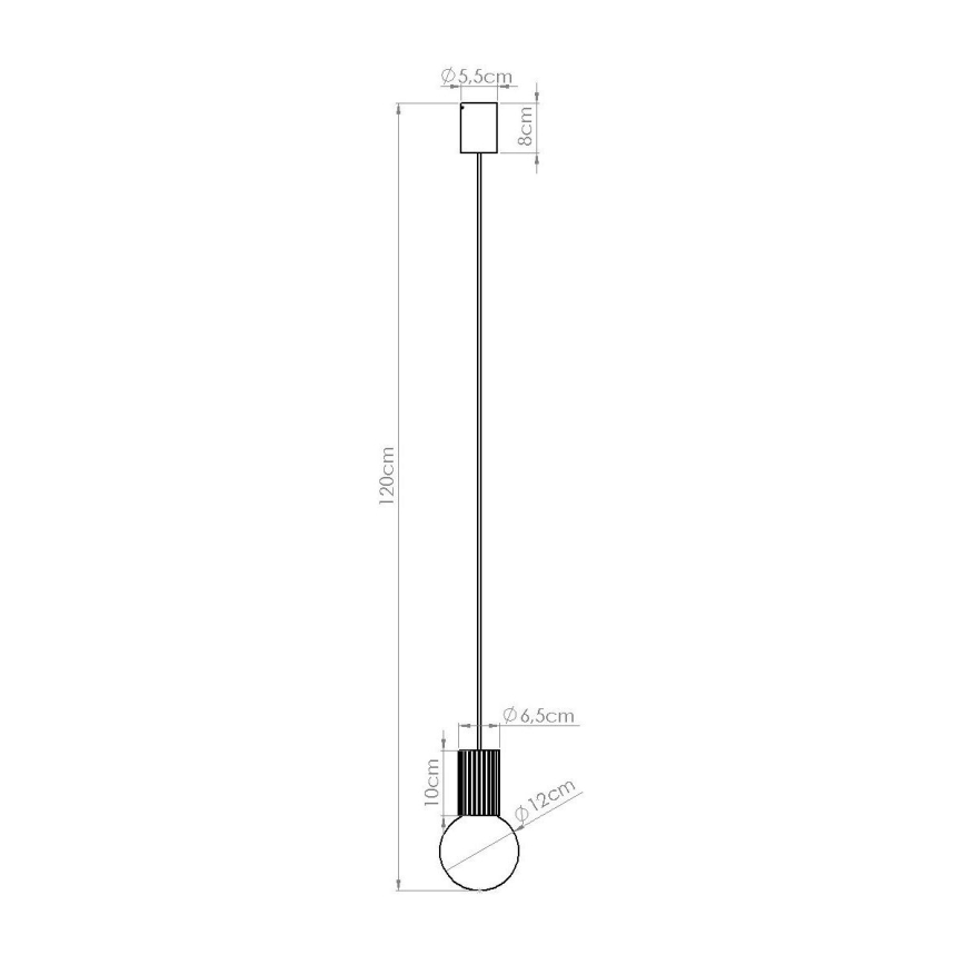 Lestenec na vrvici HALO 1xG9/8W/230V pr. 12 cm rjava