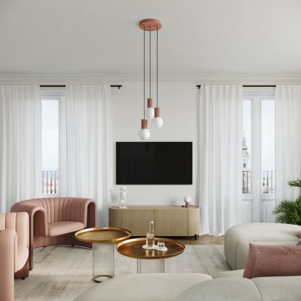 Namizna svetilka HALO 1xG9/8W/230V pr. 12 cm rjava