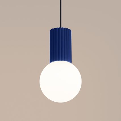 Lestenec na vrvici HALO 1xG9/8W/230V pr. 12 cm modra