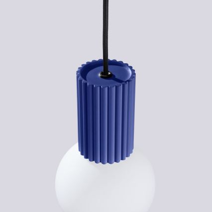 Lestenec na vrvici HALO 1xG9/8W/230V pr. 12 cm modra