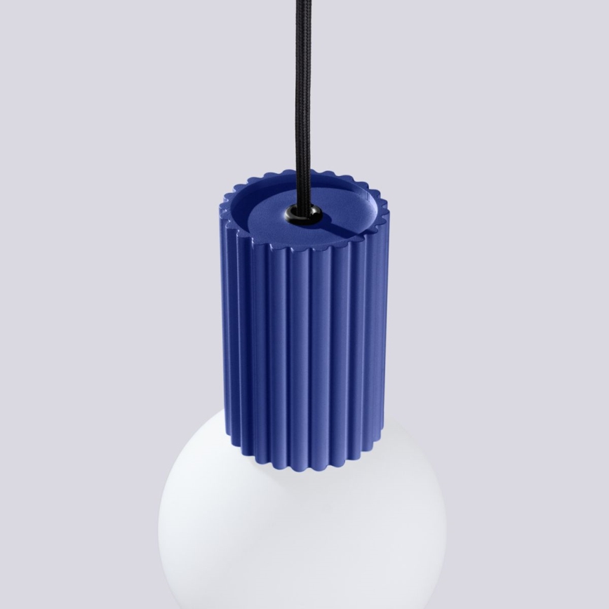 Lestenec na vrvici HALO 1xG9/8W/230V pr. 12 cm modra