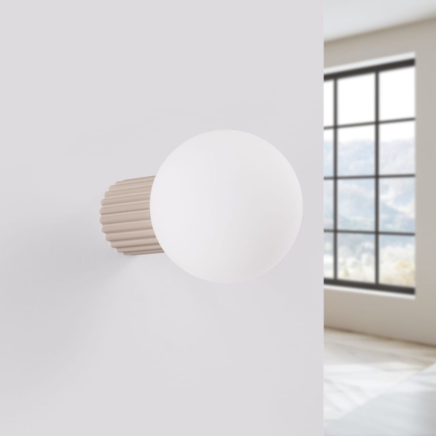 Kopalniška stenska svetilka HALO 1xG9/8W/230V pr. 12 cm IP44 bež