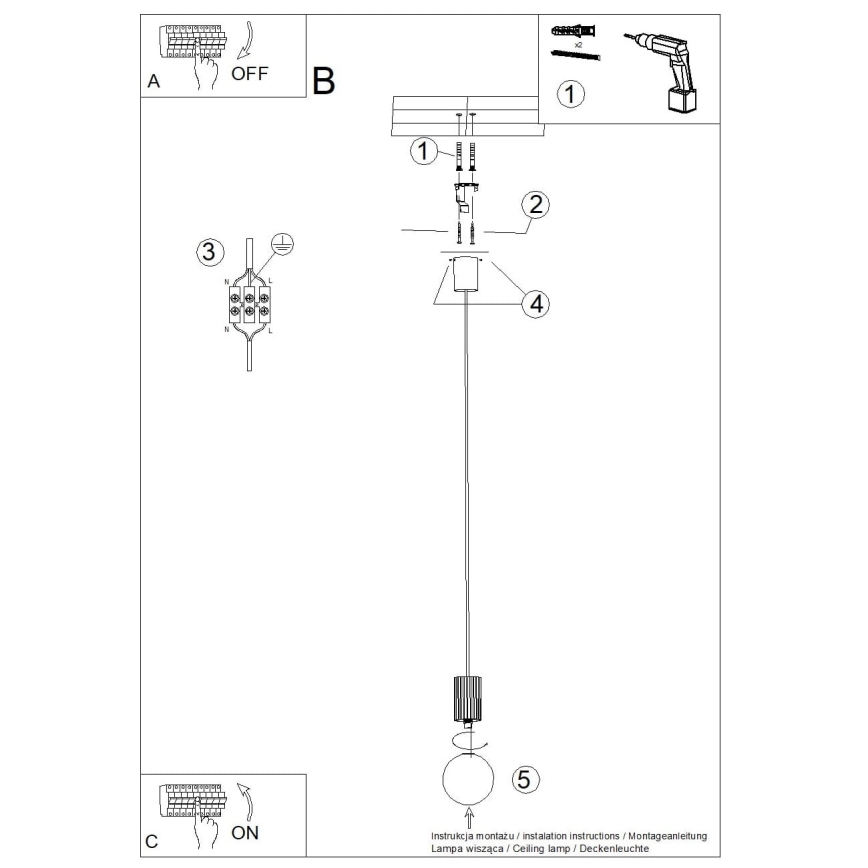 Lestenec na vrvici HALO 1xG9/8W/230V pr. 12 cm rdeča