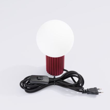 Namizna svetilka HALO 1xG9/8W/230V pr. 12 cm rdeča