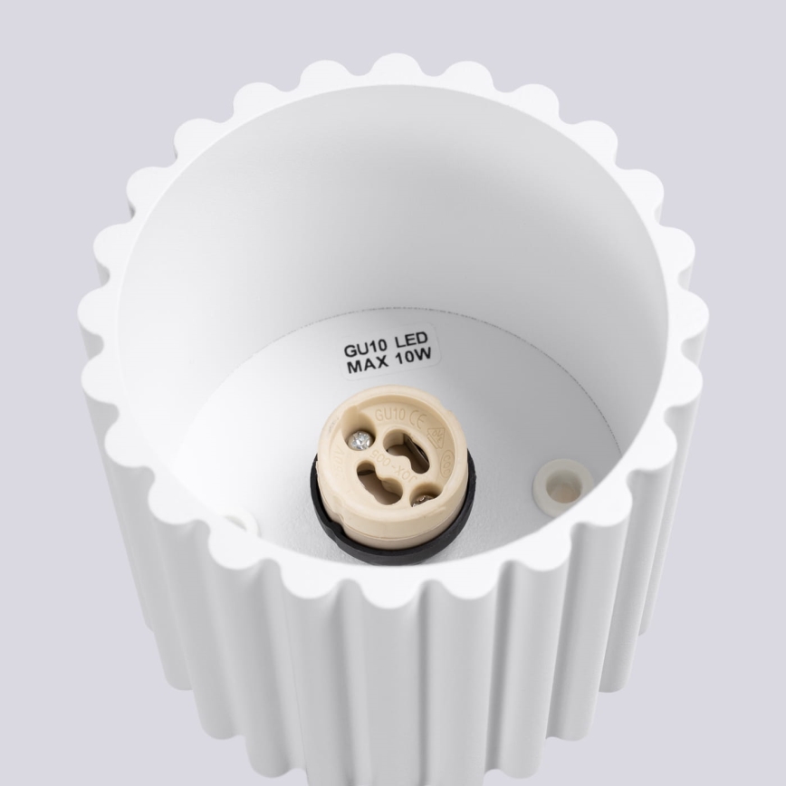 Točkovna svetilka AURA 1xGU10/10W/230V 10 cm bela