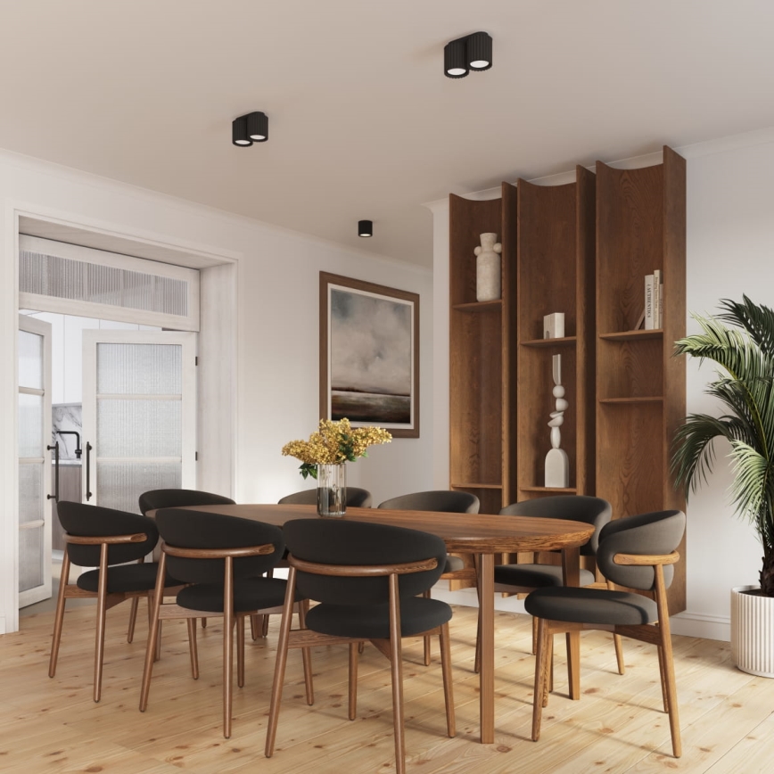 Točkovna svetilka AURA 1xGU10/10W/230V 10 cm črna