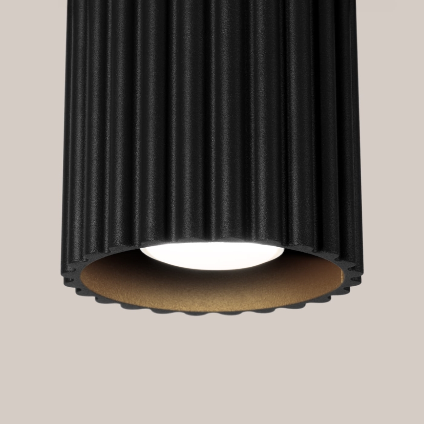 Točkovno svetilo AURA 1xGU10/10W/230V, premer 10 cm, črne barve