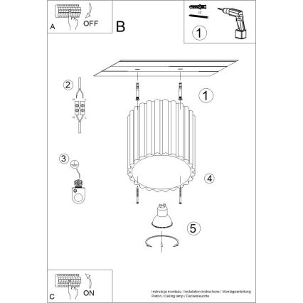 Točkovno svetilo AURA 1xGU10/10W/230V, premer 10 cm, črne barve
