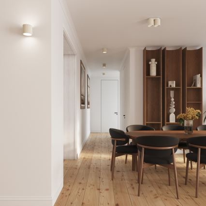 Točkovna svetilka AURA 1xGU10/10W/230V 10 cm kremna