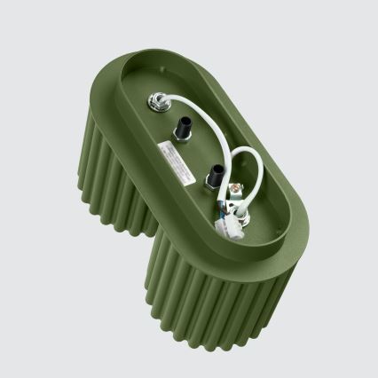 Točkovna svetilka AURA 2xGU10/10W/230V zelena