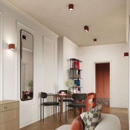 Točkovna svetilka AURA 1xGU10/10W/230V 10 cm oranžna