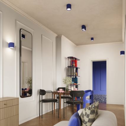 Točkovno svetilo AURA 1xGU10/10W/230V 10 cm modro