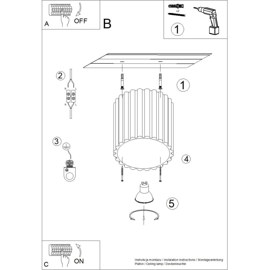 Smerna svetilka AURA 1xGU10/10W/230V 10 cm taupe
