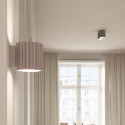 Točkovna svetilka AURA 2xGU10/10W/230V taupe
