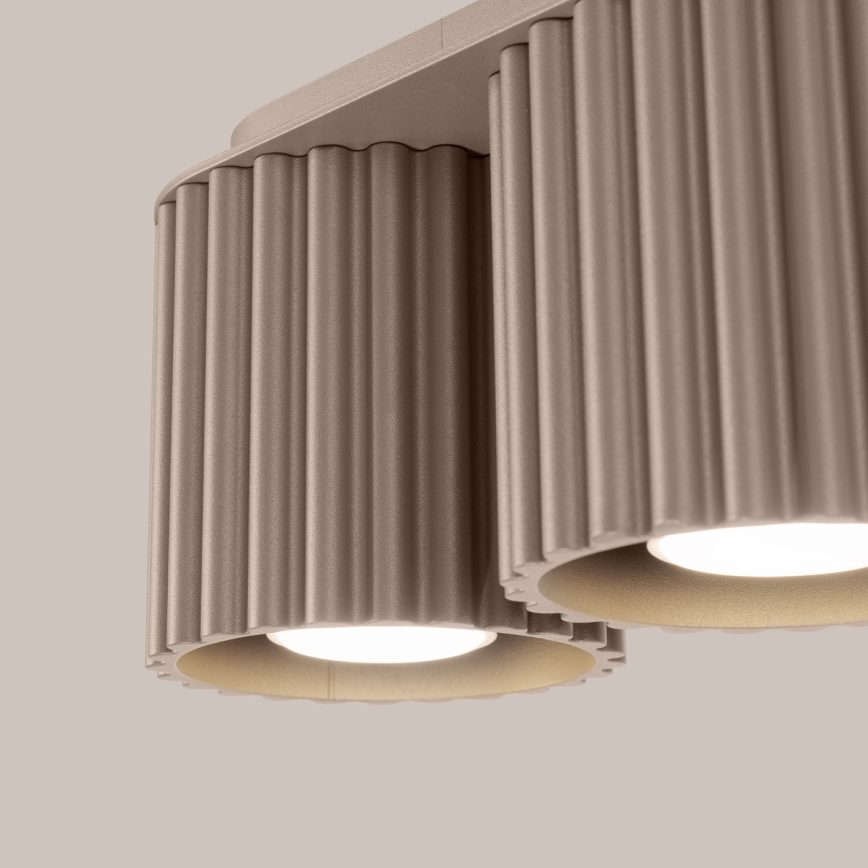 Točkovna svetilka AURA 2xGU10/10W/230V taupe