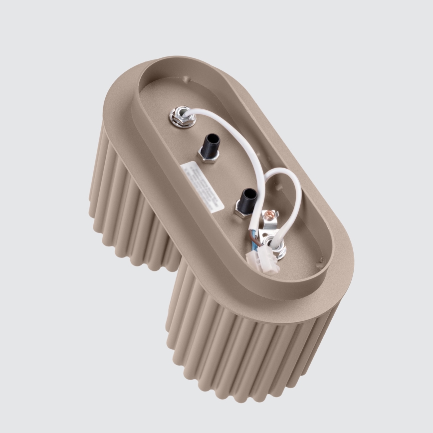 Točkovna svetilka AURA 2xGU10/10W/230V taupe