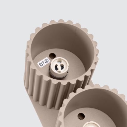 Točkovna svetilka AURA 2xGU10/10W/230V taupe