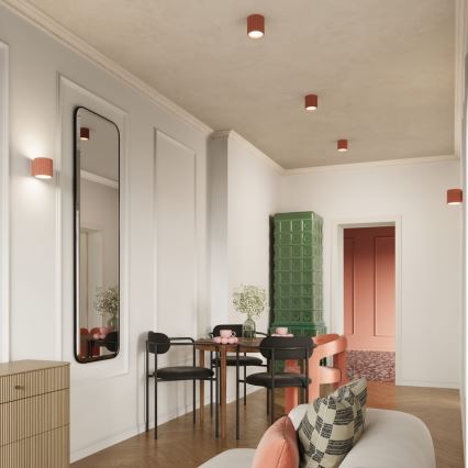 Smerna svetilka AURA 1xGU10/10W/230V 10 cm rožnata