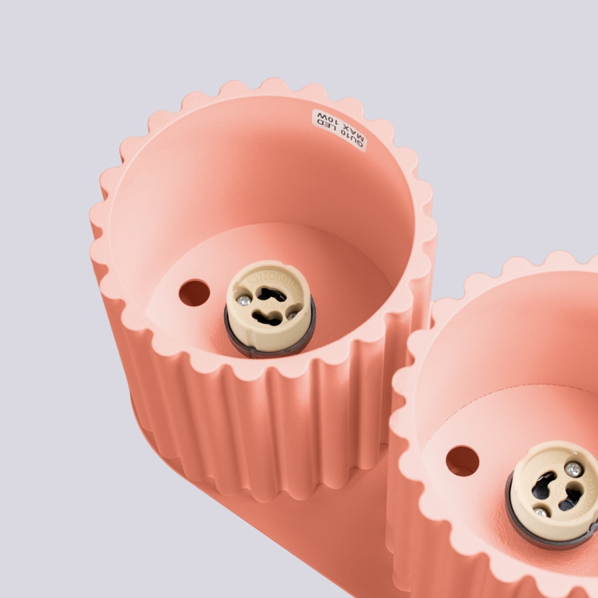 Točkovna svetilka AURA 2xGU10/10W/230V rožnata