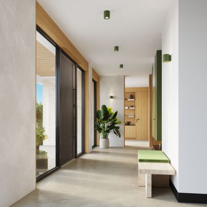 Stensko usmerjeno svetilo ORBIS 1xG9/8W/230V beton/zelena