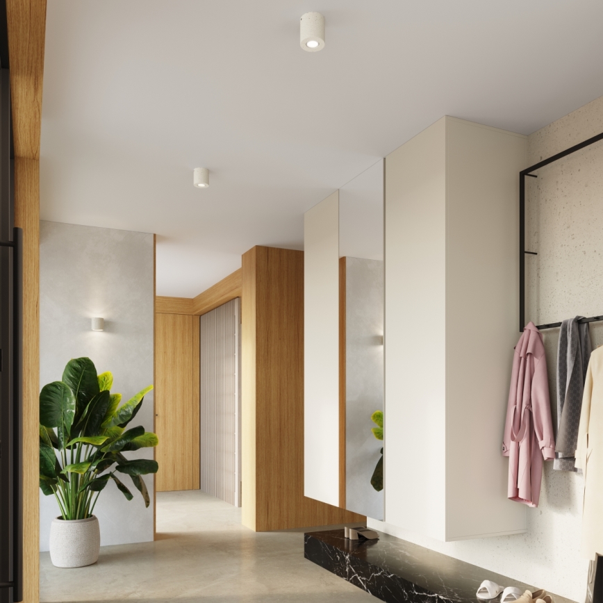 Stensko točkovno svetilo ORBIS 1xG9/8W/230V, beton/kremna