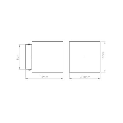 Stensko točkovno svetilo ORBIS 1xG9/8W/230V, beton/kremna