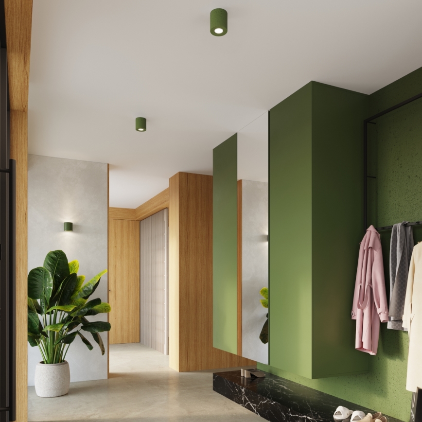 Usmerjeno svetilo ORBIS 1xGU10/10W/230V beton/zeleno