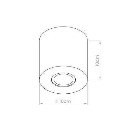 Usmerjeno svetilo ORBIS 1xGU10/10W/230V beton/zeleno