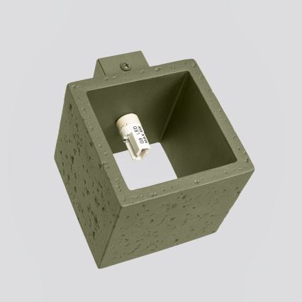 Stenska reflektorska svetilka QUAD 1xG9/8W/230V beton/zelena