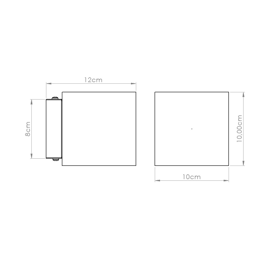 Stenska reflektorska svetilka QUAD 1xG9/8W/230V beton/zelena