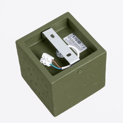 Točkovno svetilo QUAD 1xGU10/10W/230V beton/zelena