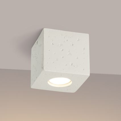 Smerna svetilka QUAD 1xGU10/10W/230V beton/kremna