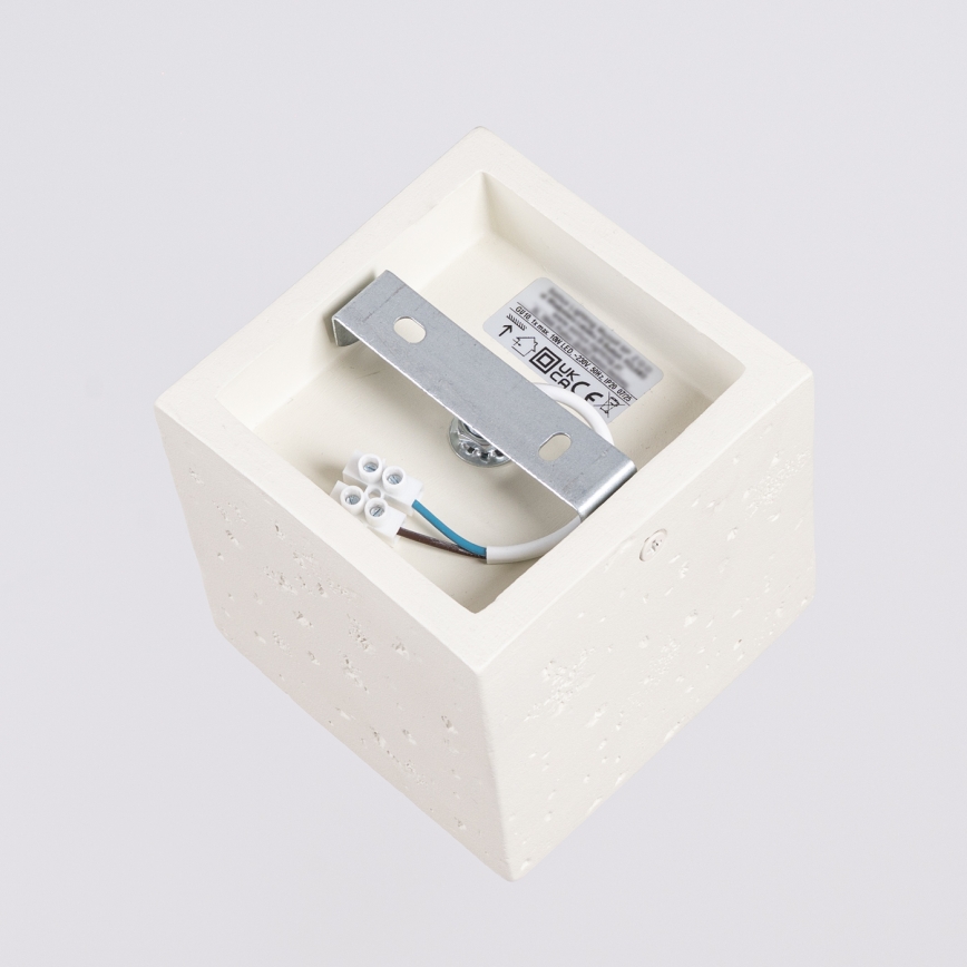 Smerna svetilka QUAD 1xGU10/10W/230V beton/kremna