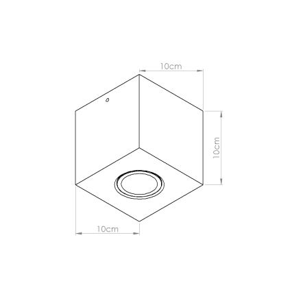 Smerna svetilka QUAD 1xGU10/10W/230V beton/kremna