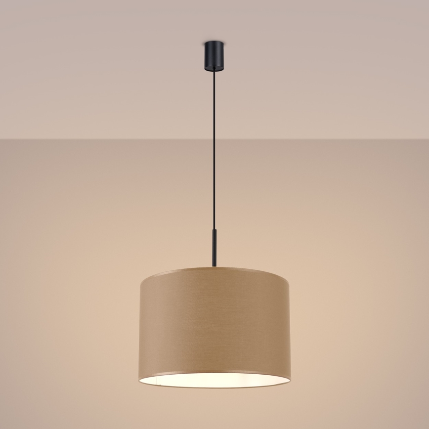 Lestenec na kablu NEVIA 1xE27/15W/230V premer 40 cm taupe