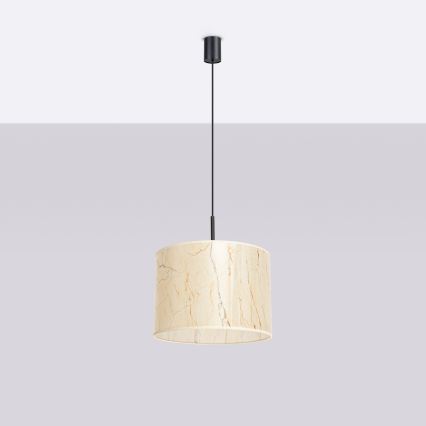 Lestenec na kablu NEVIA 1xE27/15W/230V, premer 40 cm, bež/marmorni dekor