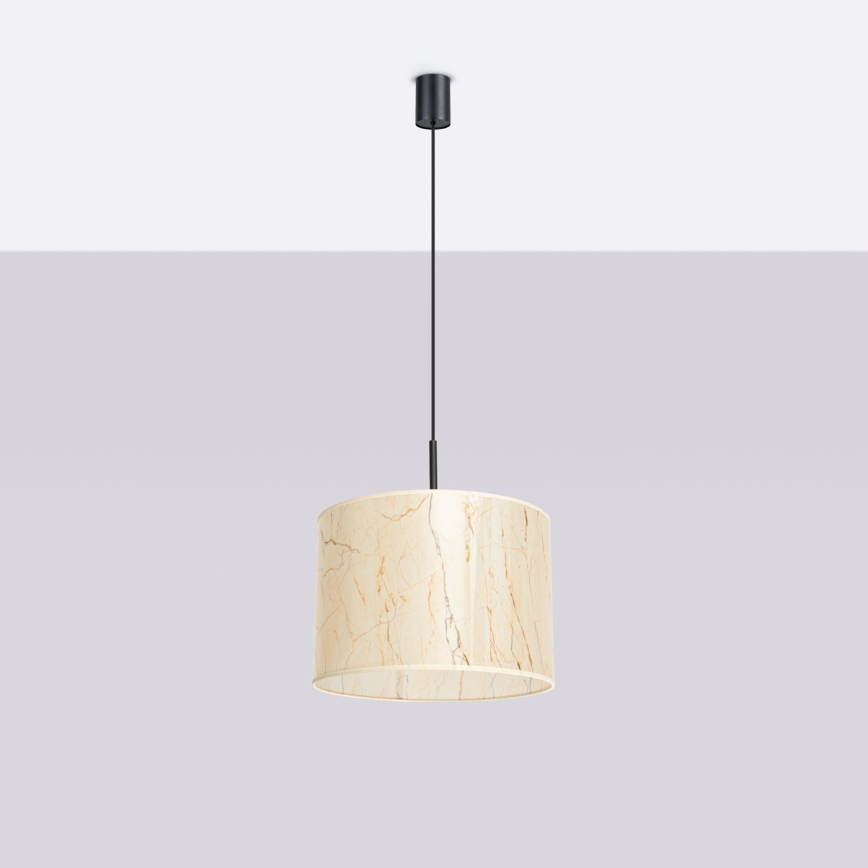 Lestenec na kablu NEVIA 1xE27/15W/230V, premer 40 cm, bež/marmorni dekor