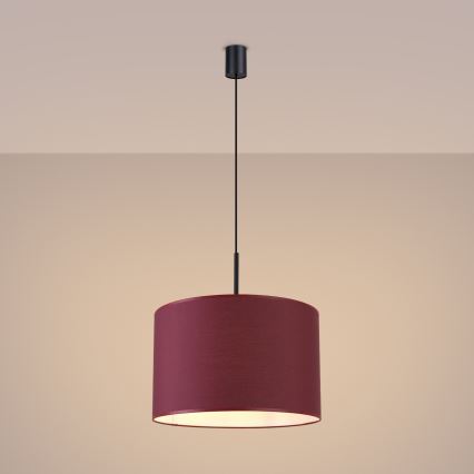 Viseča svetilka NEVIA na kablu 1xE27/15W/230V, premer 40 cm, rdeča
