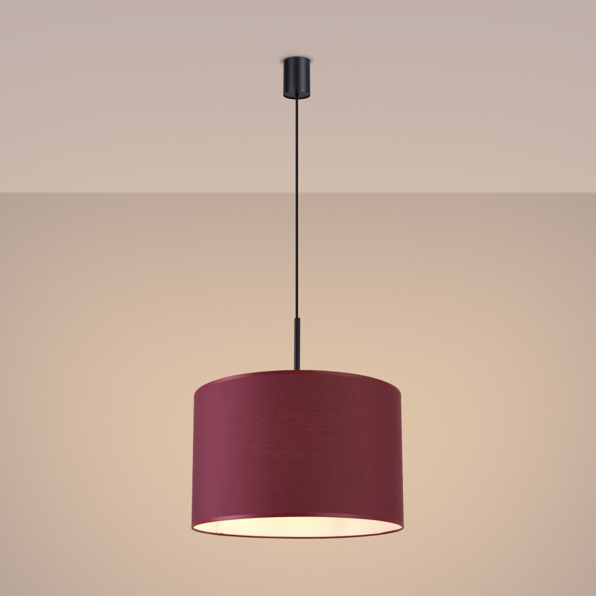 Viseča svetilka NEVIA na kablu 1xE27/15W/230V, premer 40 cm, rdeča