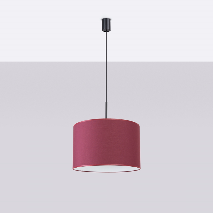 Viseča svetilka NEVIA na kablu 1xE27/15W/230V, premer 40 cm, rdeča